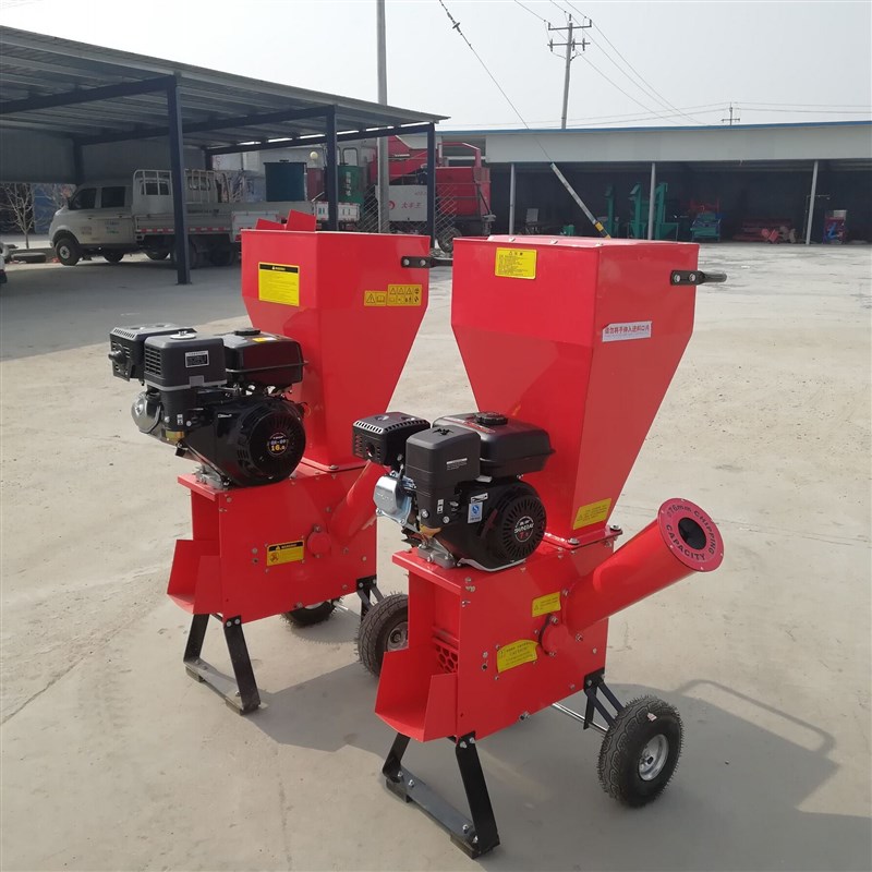 厂促电动汽油碎枝机 小型移动式树枝粉碎机 碎枝机果园用粉碎机品