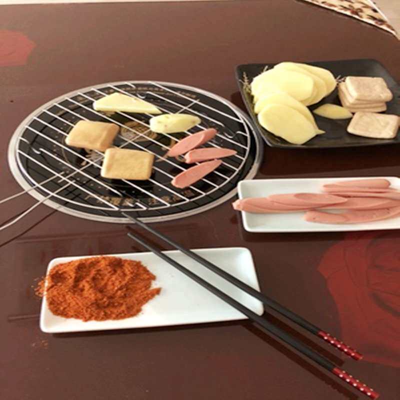 极速厂家电暖炉家用韩式不锈钢简易烧烤架 烤洋芋专用烧烤架烤粑