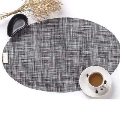 好货Plastic PVC Oval Shape Dining Table Mat Heat Insulation