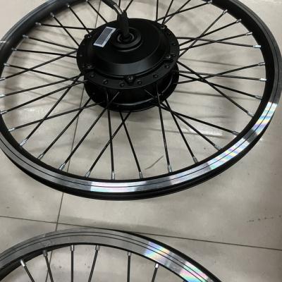 极速登山车前轮电机轮组 24v前驱电机 48v后驱助力 36v自行车改电