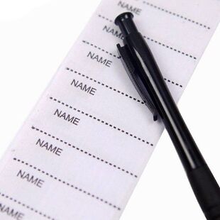 200pcs White Washable Iron on Name Labels Clothing Label