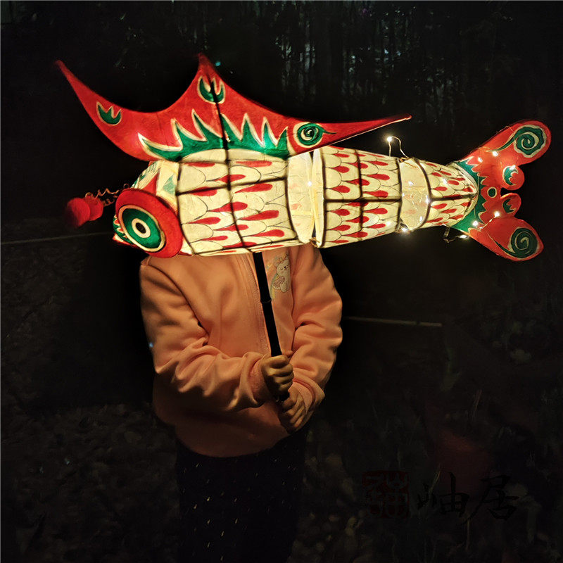 极速非遗竹篾鱼灯笼新年春节元宵DIY材料包 手工鲤鱼灯海灯节