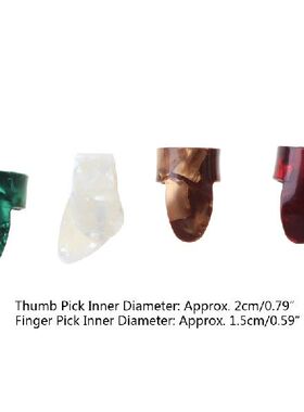 4pcs/set New Plastic 1 Thumb + 3 Finger Nail Guitar Picks