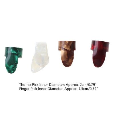 4pcs/set New Plastic 1 Thumb + 3 Finger Nail Guitar Picks