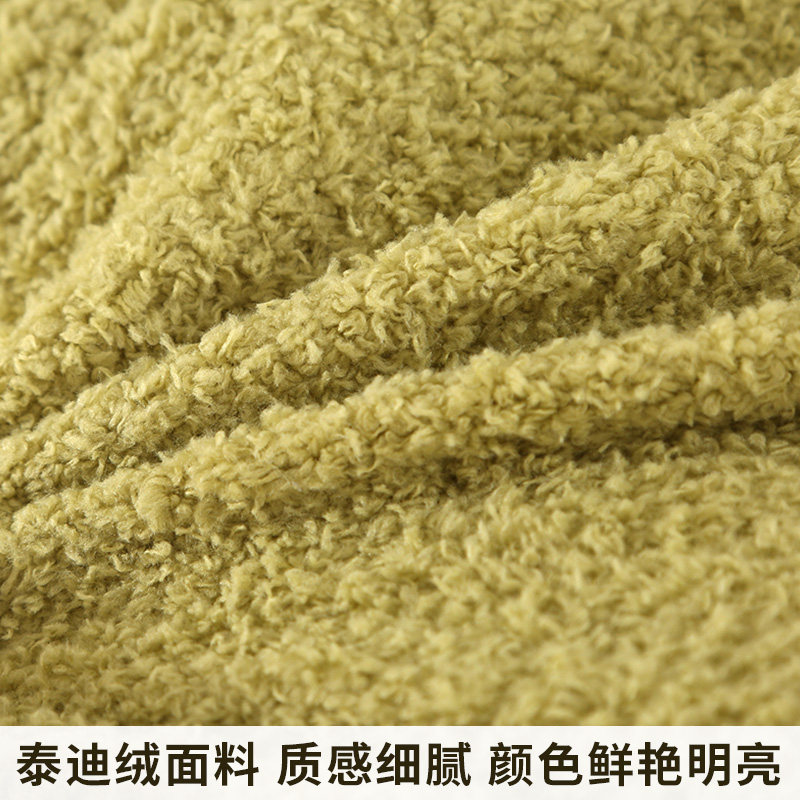 泰迪绒奶油风抱枕客厅沙发靠垫绒面靠枕床头靠背垫套不含芯40x40