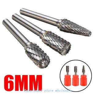 1Pcs Rotary Cutter File Tungsten Carbide Burr 6mm Shank Rota