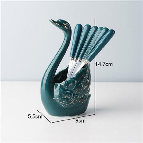 速发Modern Metal Fruit Fork Ceramic Storage Jars Simple Home