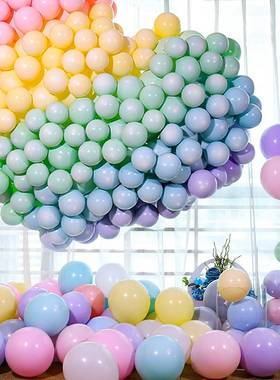 极速加厚亚光f柠檬黄牛奶黄橙色暖色圆形乳胶气球生日店铺开业装