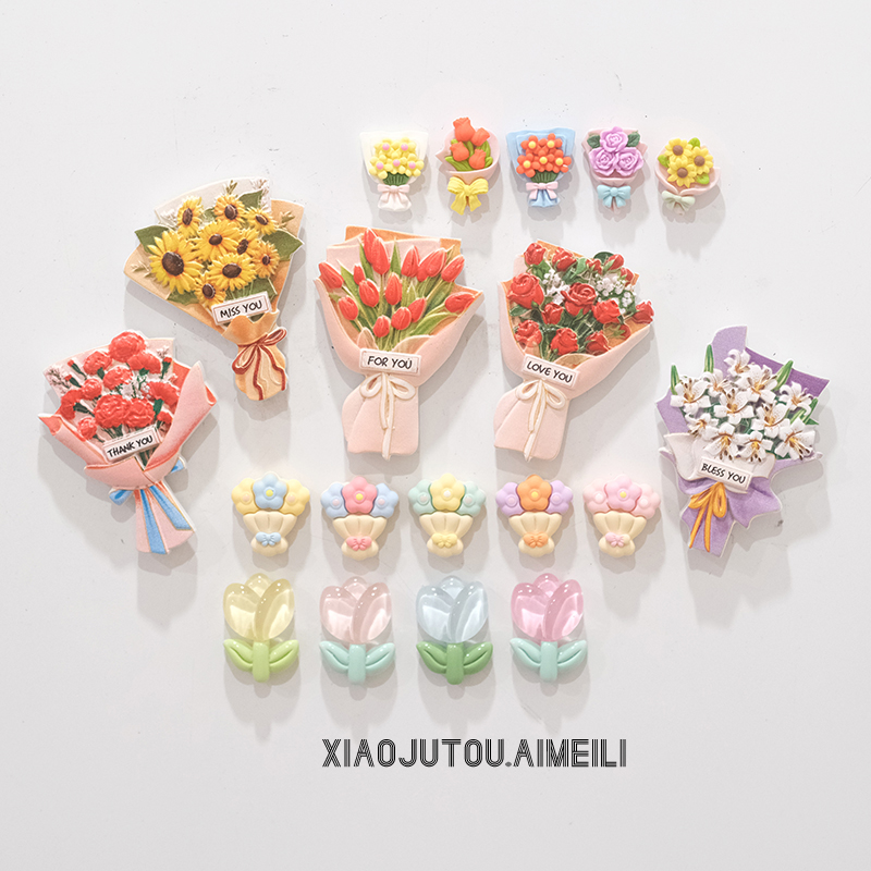 极速花朵冰箱贴磁贴个性创意磁吸仿真花束入户R门磁性装饰磁铁吸