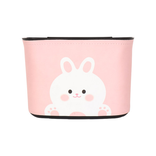 新品车载垃圾f桶汽车门边卡通收纳置物盒车内后排座椅背雨伞储物