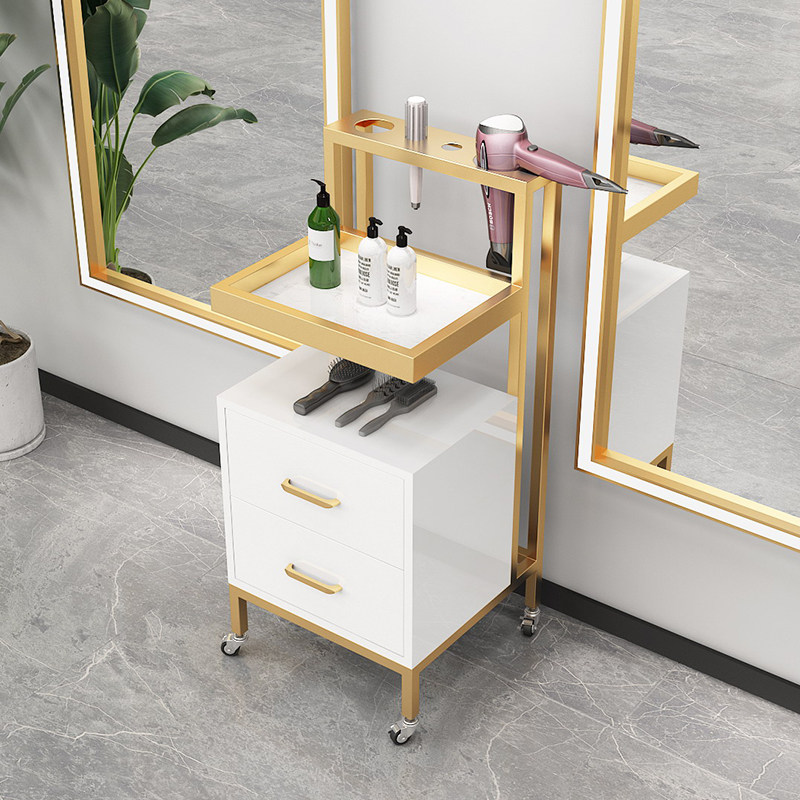 新品网红美发h店工具柜发廊专用置物架理发店烫染推车工具车剪发