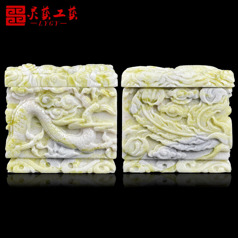 新品天然玉石骨灰盒岫玉整石雕刻风水宝地男用女寿V盒棺材防腐防