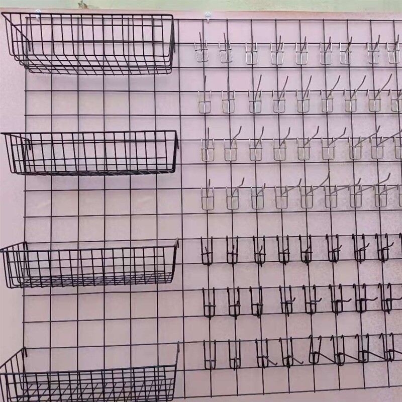 新品网片网格挂钩围栏超市货架铁丝E网手机壳饰品展示架幼儿园照