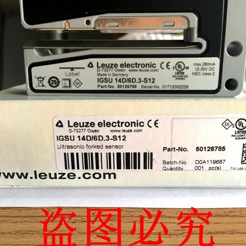 新品(议价)IGSU14D/6Dt.3-S 12劳易测全新透明标签传感器IGSU 14