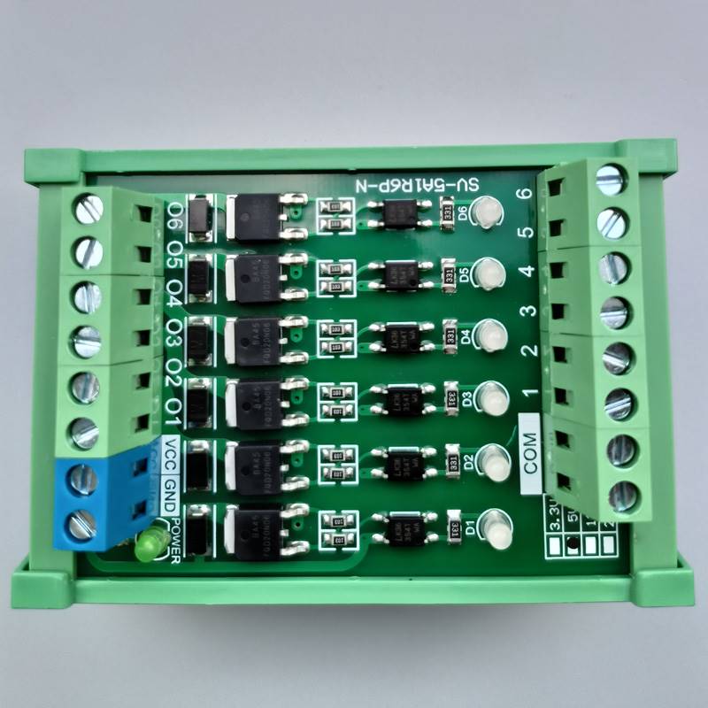 极速6路PLC电h光耦隔离板MD-5A1R4P-X模块带指示灯12v24v5v
