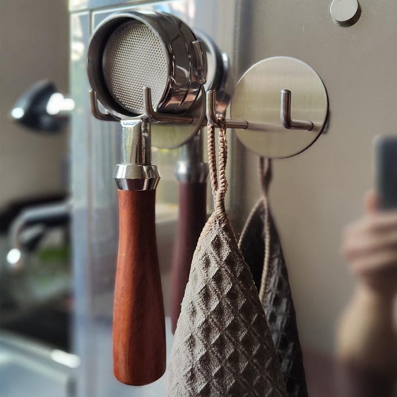 极速意式咖啡机手柄壁挂收纳架不锈钢手柄支架粉R锤粉碗挂架萃取