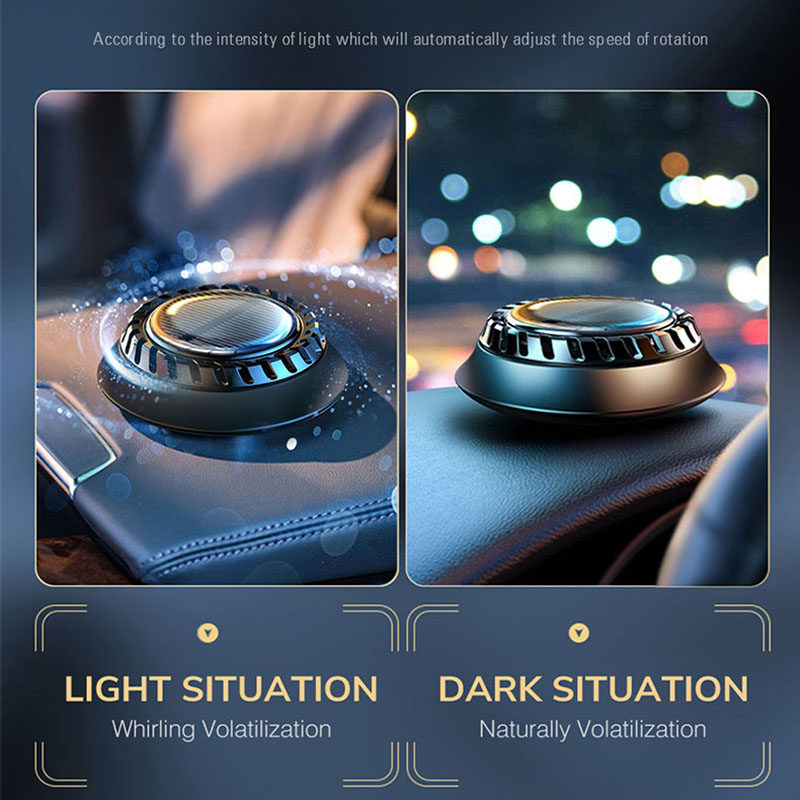 新品.naewCafele Solar Car Aromatherapy 360 Degree Rotation A