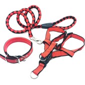 新品 跨境热d销宠物牵引圆绳项圈胸背带狗绳狗链遛狗绳狗脖套背