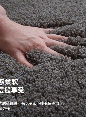 极速灰色a地毯卧室短绒床边毯房间全铺纯色加厚毛绒隔音地垫主卧