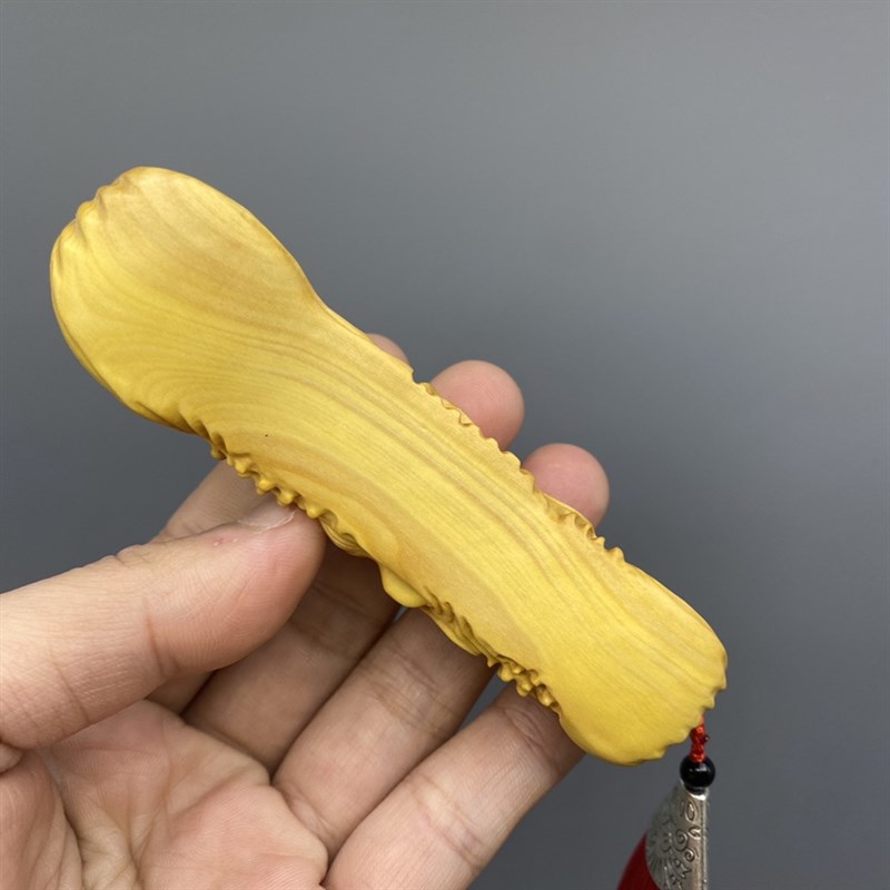 极速黄杨崖柏木雕刻如鱼得水实木手把件吊L坠如意文玩汽车家居装