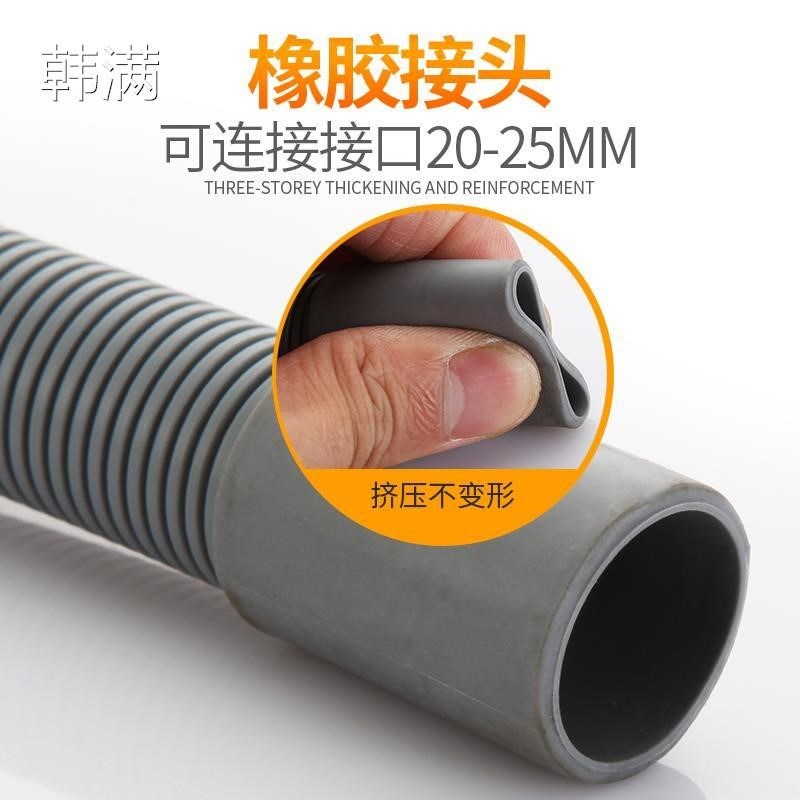 极速适用于滚筒洗衣机排水管延长管细管20mm小口径W下水软管加长
