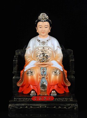 新品金花娘娘 树脂佛像系列 通天银花金银花娘Q娘居家用客厅新中