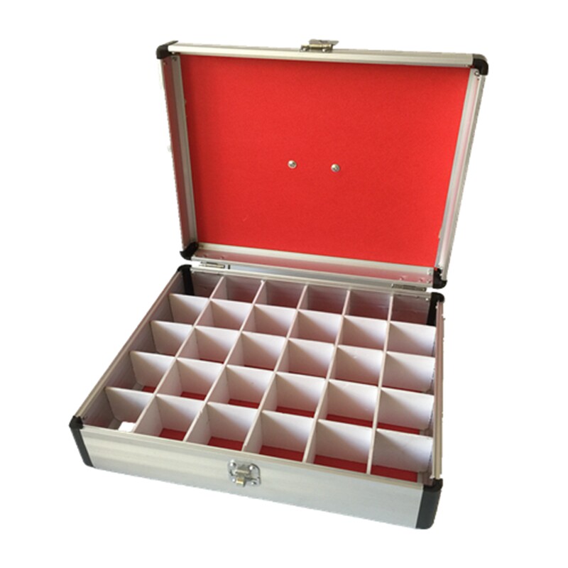 极速印章盒子大号铝合金印章收纳箱财务印M鉴盒三十格公章收纳放