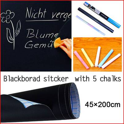 极速Blackboard Vnyml Peel and Stck Self Adhesve Chalkboard W