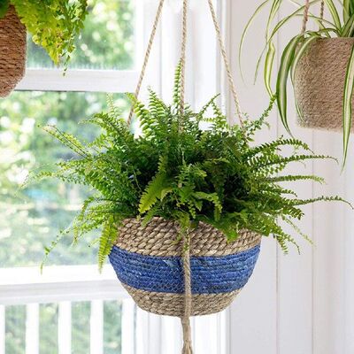 极速Hanging Planter Basktet Outdoor Woven Basket Hanging Flo