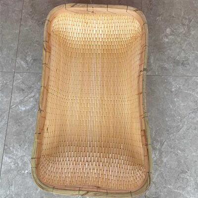 极速柳编簸箕手工收纳馒头筐长方形大笸箩商用柳条簸箩Z炒货干果