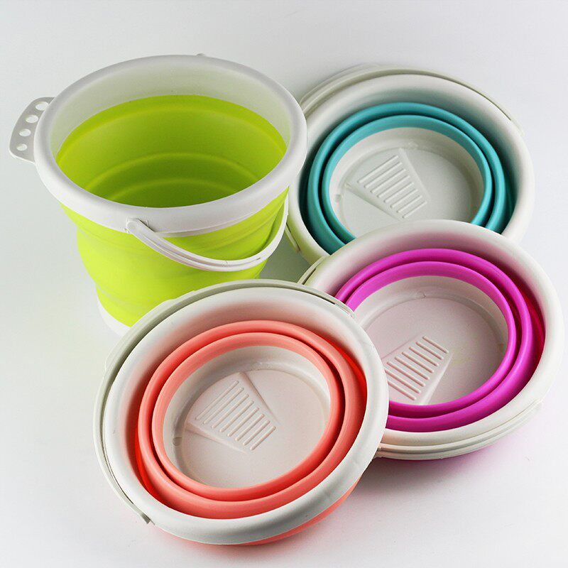 极速水粉颜料洗笔桶硅胶收缩桶折叠水桶I画画专用美术可伸缩家用