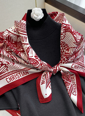 极速Luxury Design Square Scarf Hijab Women SatRin Silk Banda