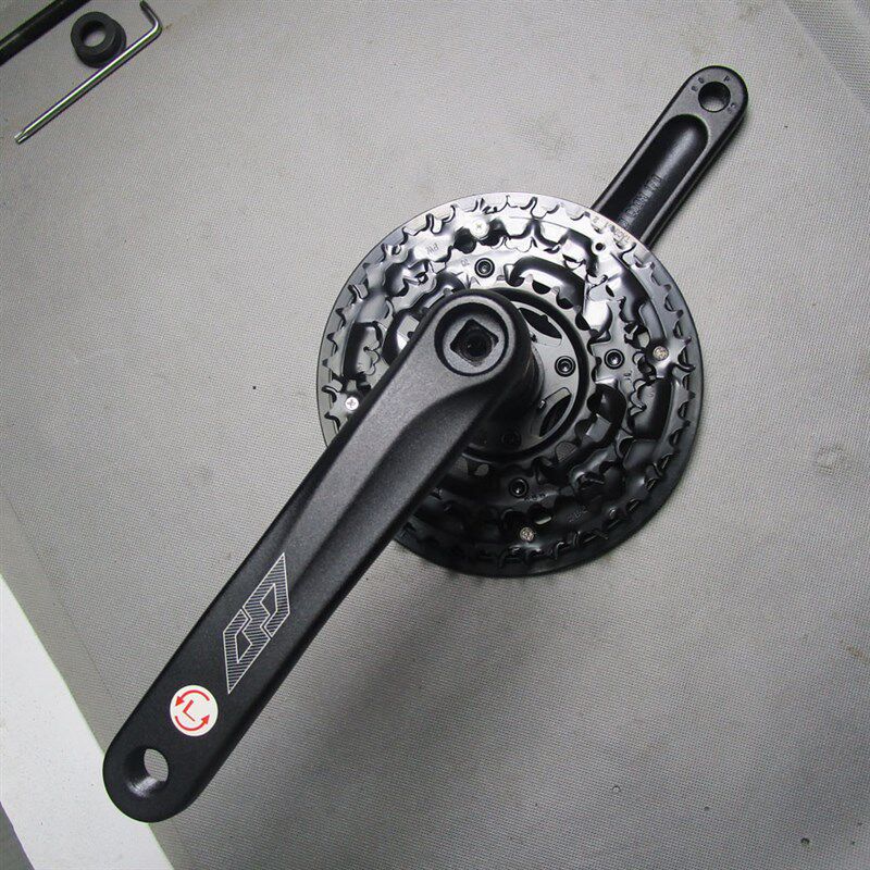 极速包邮a山地车牙盘铝合金方孔曲柄全钢齿片带定位长度170大盘42