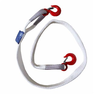 极速带钩白色扁平吊带双扣美式z吊钩起重吊车行车工业单双钩吊装
