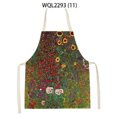 极速1Pcs Van Gogh Cookitng Kitchen Apron for Woman Men Chef