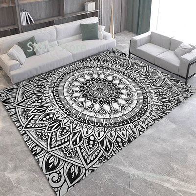 极速Floral Mandala Carpet vArea Rug Flower Printing Hallway
