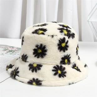 Bucket Hat Cap Fashion Mul Fisherman Women Fur 极速Newb Faux
