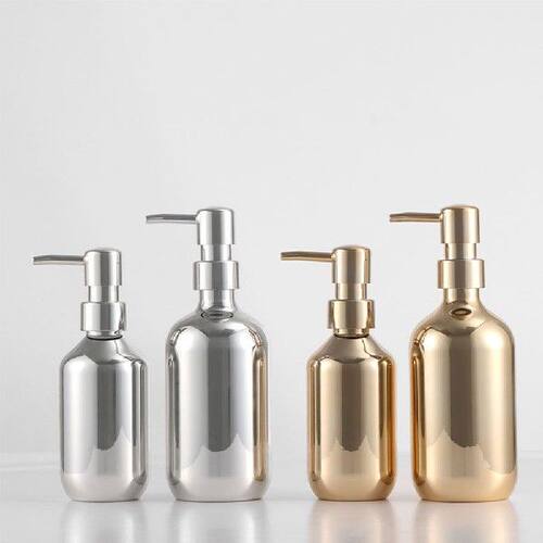 极速Bath Hand Soap Disptensers Kitchen Gold Chrome Plastic