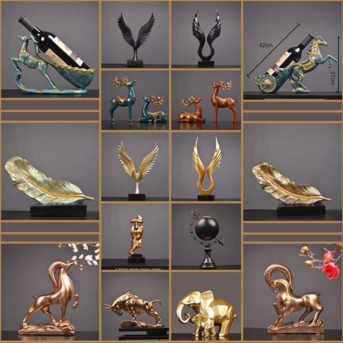 极速碧貂轻奢高端现代简约玄关摆件书桌酒柜办公室V客厅书房书柜