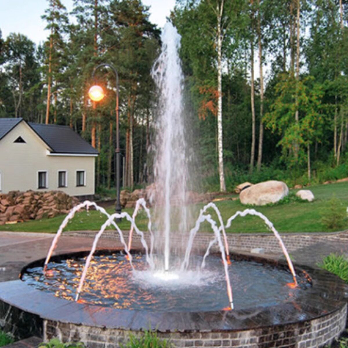 欧亚瑟不锈钢喷泉头泡沫型涌泉头鱼池循环增氧水面喷头