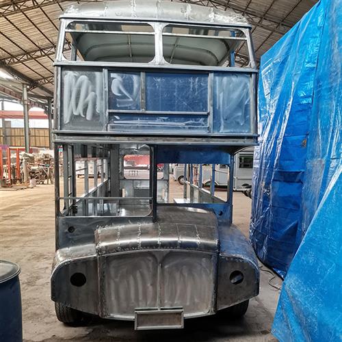 一比一铁艺英伦双层巴士车复古老爷车模型摆件开业巡游电动花车