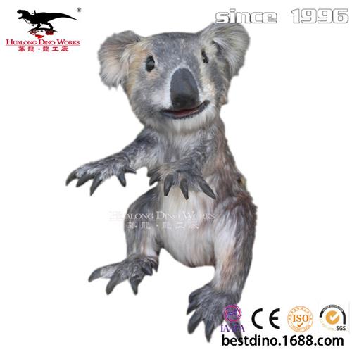 仿真动物模型摆件仿真机械电动考拉广场园林景观粘毛模型假动物.