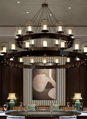 定制吊灯厂家非标工程灯具酒店会所售楼部大厅新中式大型吊灯