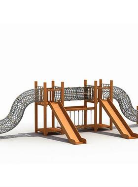 大型爬网钻荡桥新款户外组合滑梯幼儿园小区儿童室内游乐设施塑料