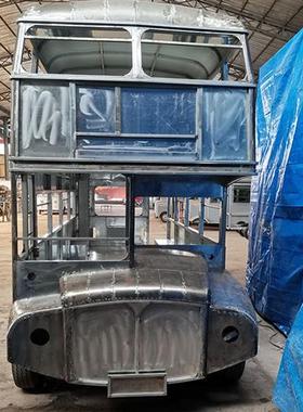 一比一铁艺英伦双层巴士车复古老爷车模型摆件开业巡游电动花车