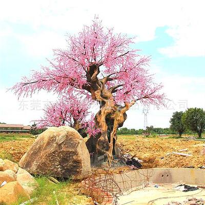 桃花树樱花树人造大型绿植酒店婚庆装饰树假树