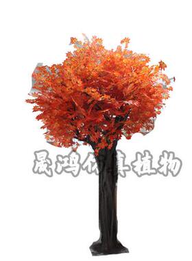 仿真桃花树粉色桃花枝人造假花树家居酒店桃花树装饰造景