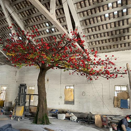 大型仿真木棉英雄花许愿树室内装饰商场店铺造景仿真树英雄花树