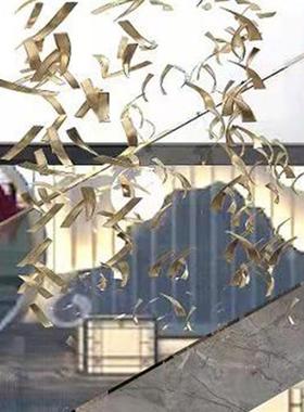 琉璃飘带商场售楼部沙盘吊灯工程大型艺术前台酒店大堂吊灯