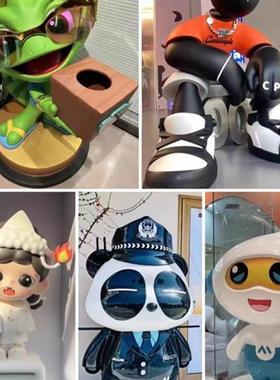 大型玻璃钢雕定制卡通动漫吉祥物网红打卡创意户外景观美陈摆件